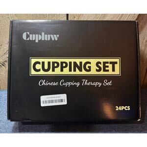 NEW Cupluw Silicone Chinese Cupping Therapy Set 24pc Vacuum Cup Set Manual Pump